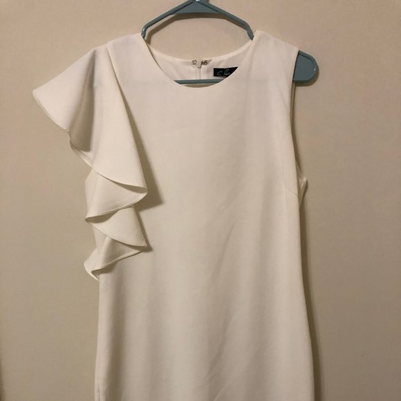 C. Luce Dresses & Skirts - White sleeveless party dress!